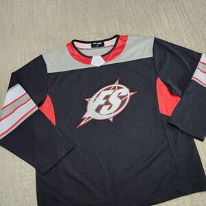 Full Send Hockey Jersey Men Medium Nelk Boys FS Logo Steve Happy Dad Black